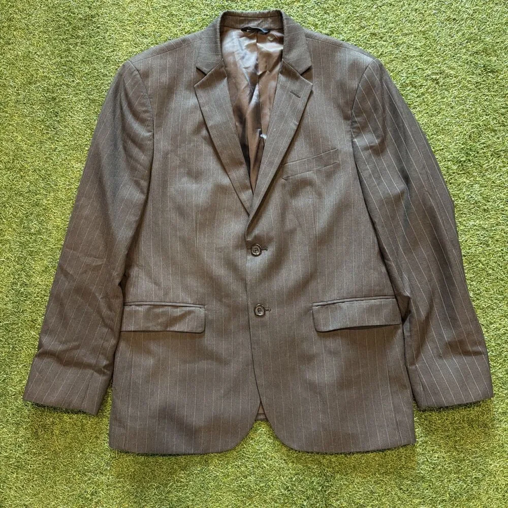 Banana Republic Men’s 42 S Brown Pinstripe Cotton Blazer Jacket Sport Coat